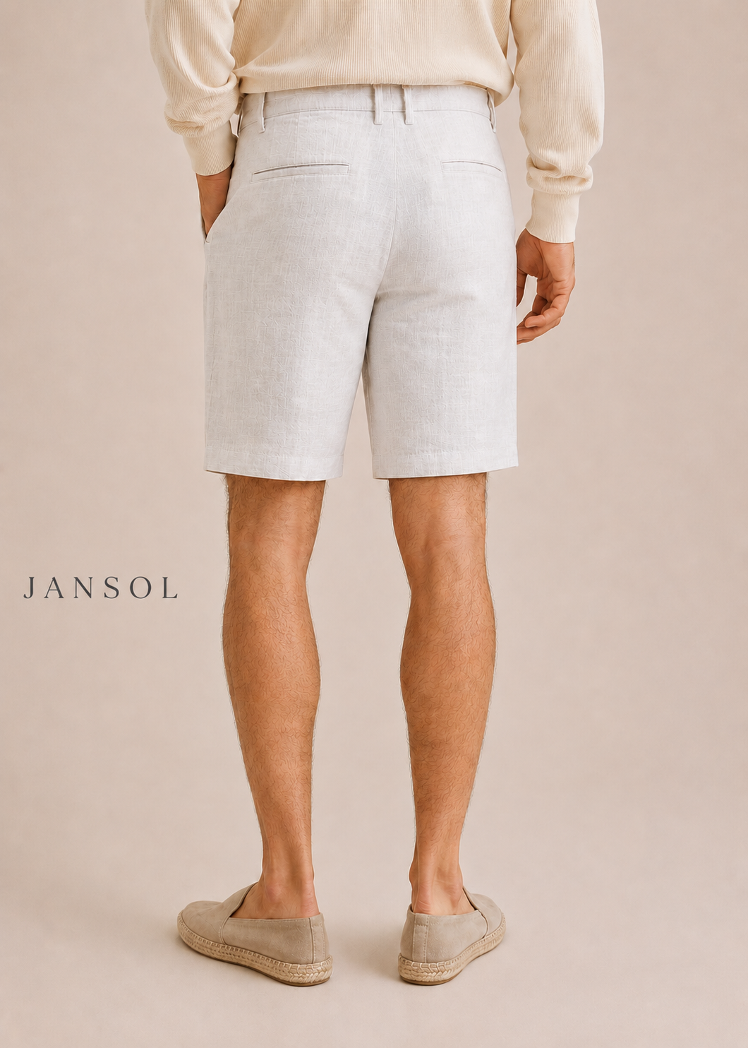 Bermuda en Lino Blanco| JANSOL