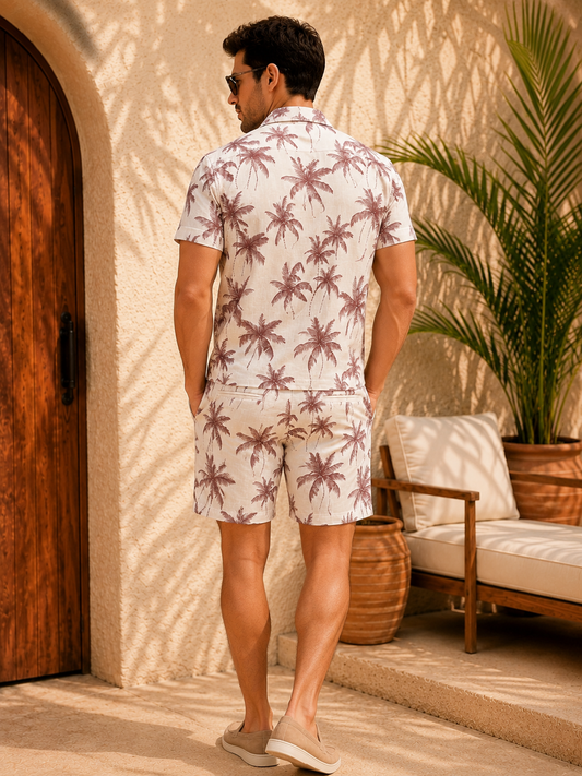 Conjunto de Lino Palmas – Elegancia Tropical | JANSOL