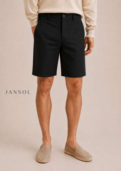 Bermuda en Lino Negro |JANSOL