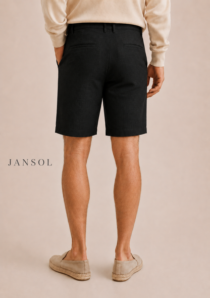 Bermuda en Lino Negro |JANSOL