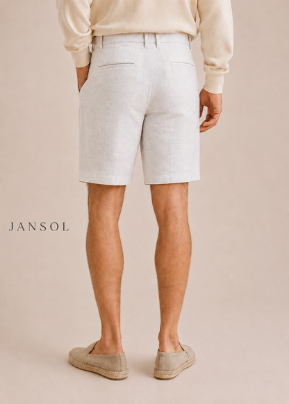 Bermuda en lino Blanco | JANSOL